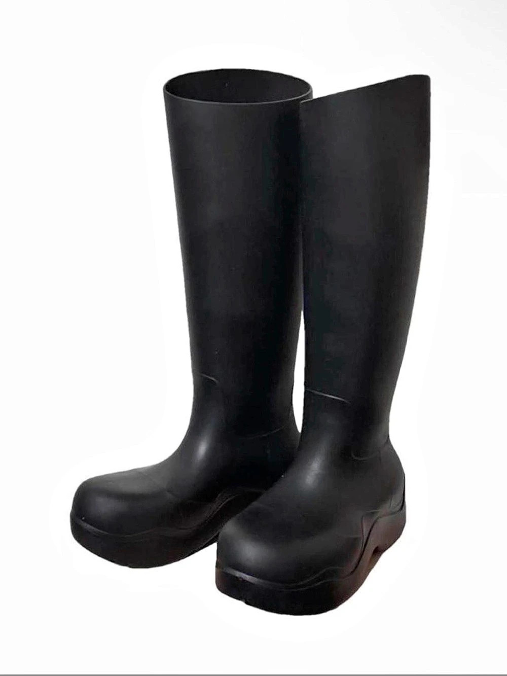 Bottega Veneta Puddle Knee High Boot Black Rain Boots EU 38